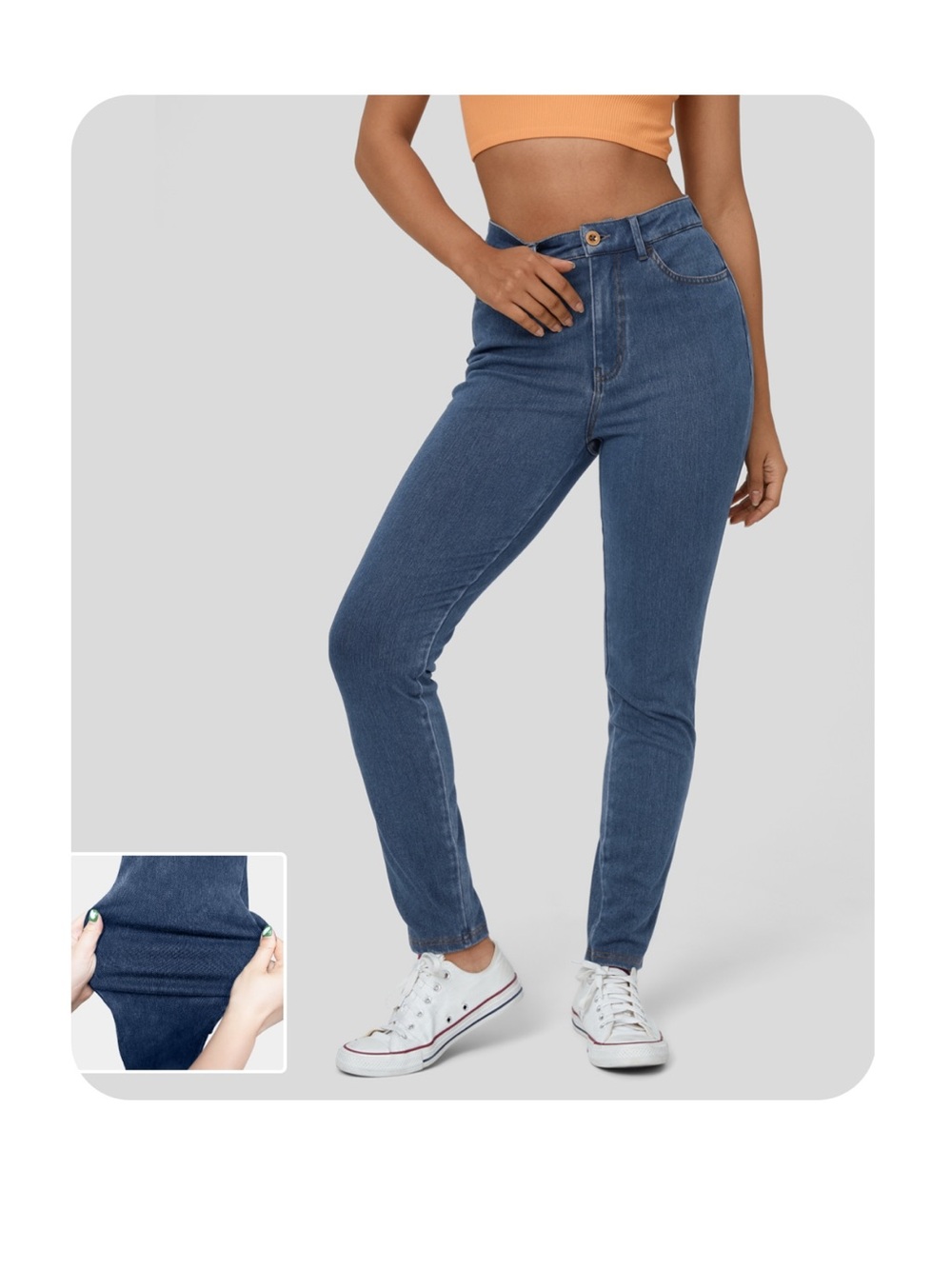 Halara Magic High Waisted Stretchy Knit Casual Jean